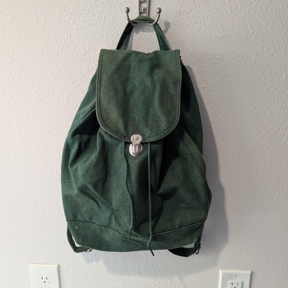 Green Canvas Backpack - Picture 1 of 3